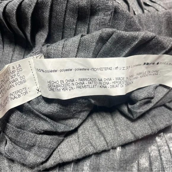 NWT Zara Trafaluc Collection Gray Metallic Long Pleated Skirt Sz XS - Picture 3 of 4